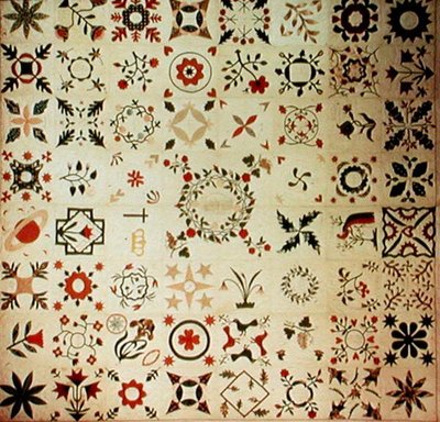 Album quilt for Mary Hill, from Maltaville, New York, 1847 by American School